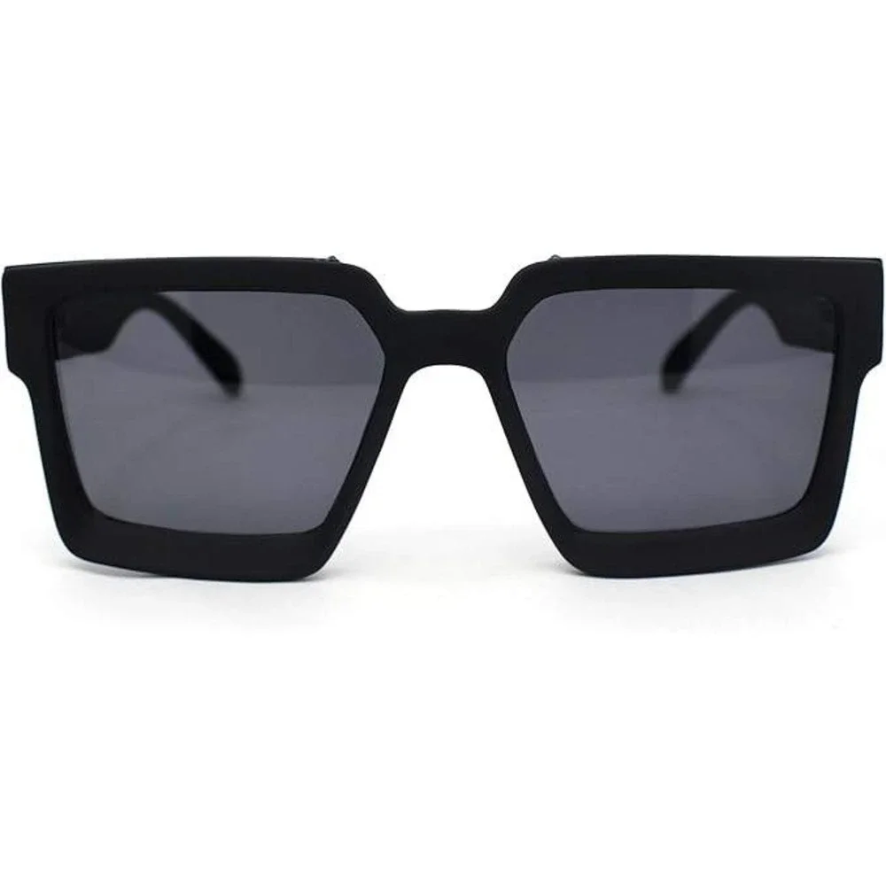 Oversized Square Black Sunglasses Men's Bold Fashion‎ Shades Thick Angular Gafas